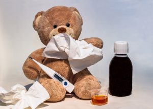 teddy with a cold