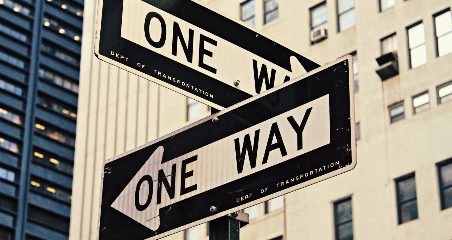 One way signs