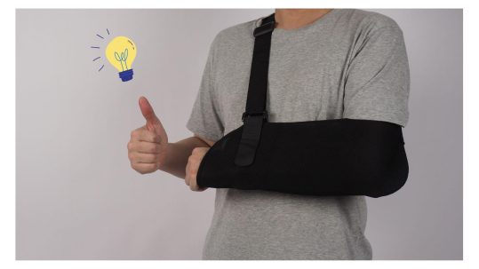 thumbs up after shoulder surgery