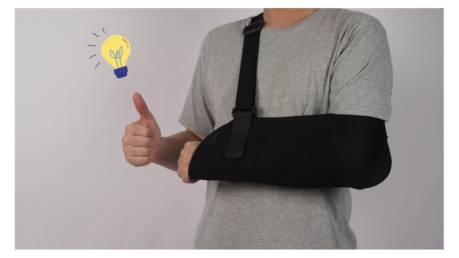 thumbs up after shoulder surgery